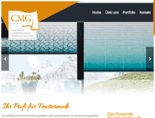 Tablet Screenshot of cmg-gardinen.de